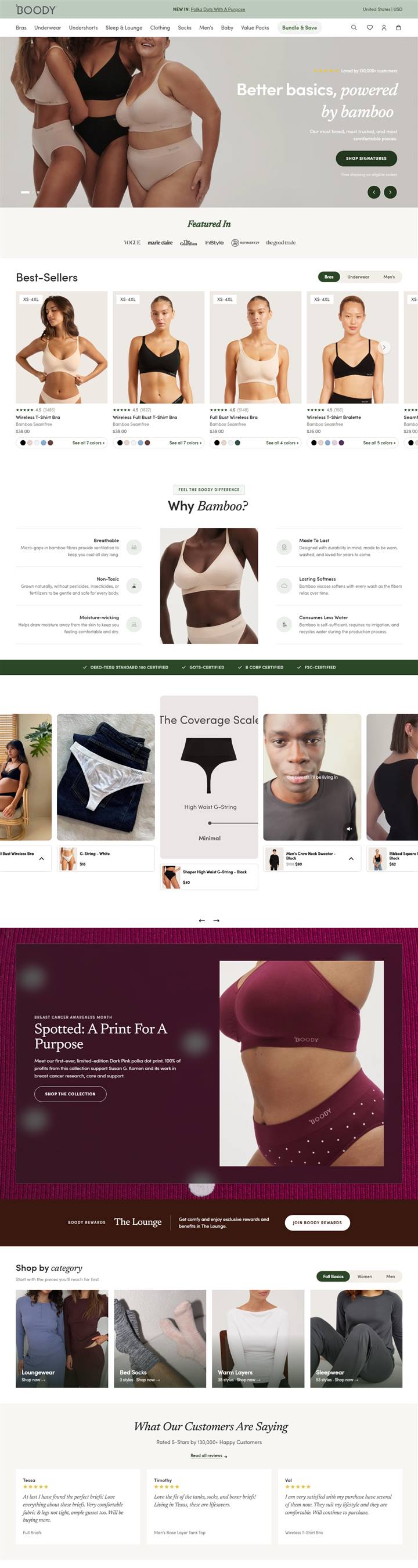 Boody homepage on a desktop browser