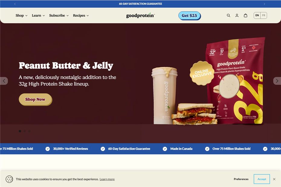 Good Protein website