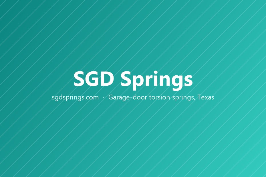 SGD Springs website